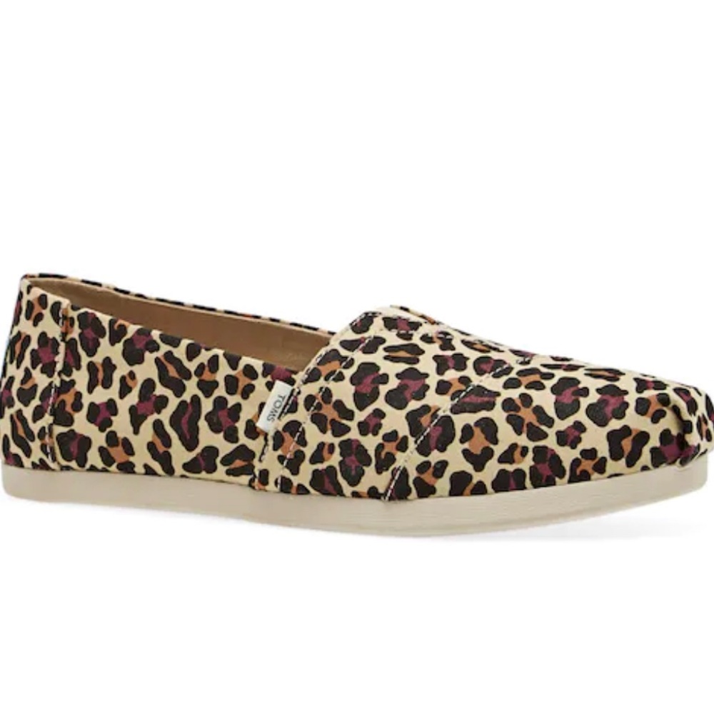 Toms Womens Classic Desert Tan Microfiber Leopard